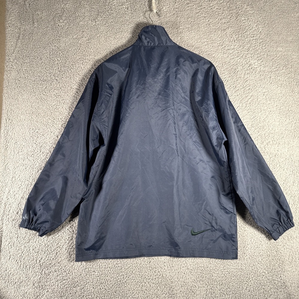 Nike Windbreaker Jacket Mens Med Half Zip Back Swoosh White Tag Read - Picture 14 of 15